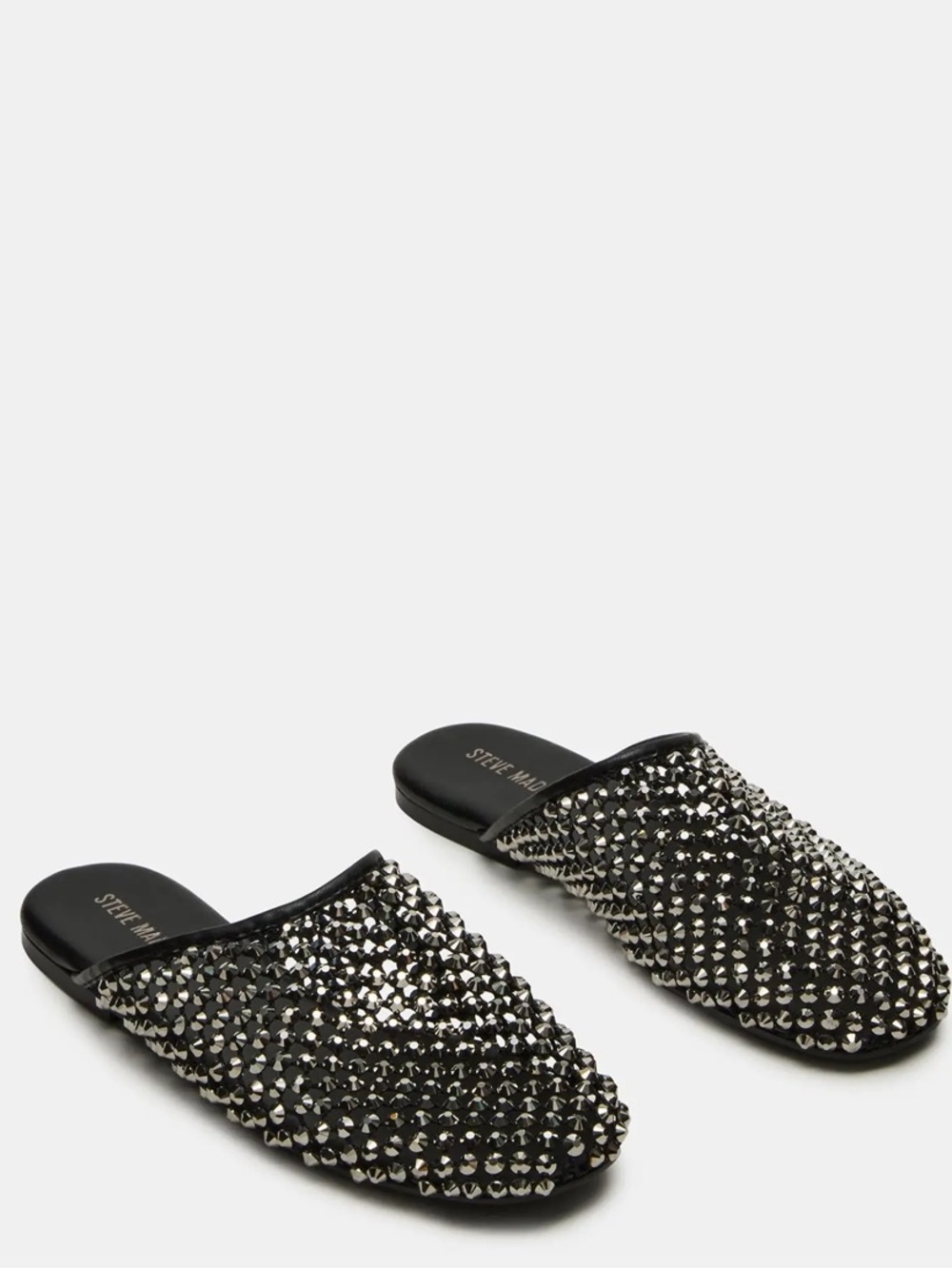 Steve Madden Pearson Black Rhinestone Mule Slide